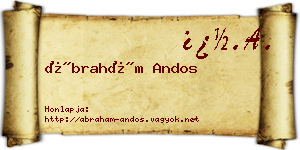 Ábrahám Andos névjegykártya